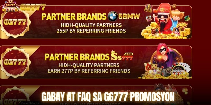Gabay at FAQ sa GG777 promosyon