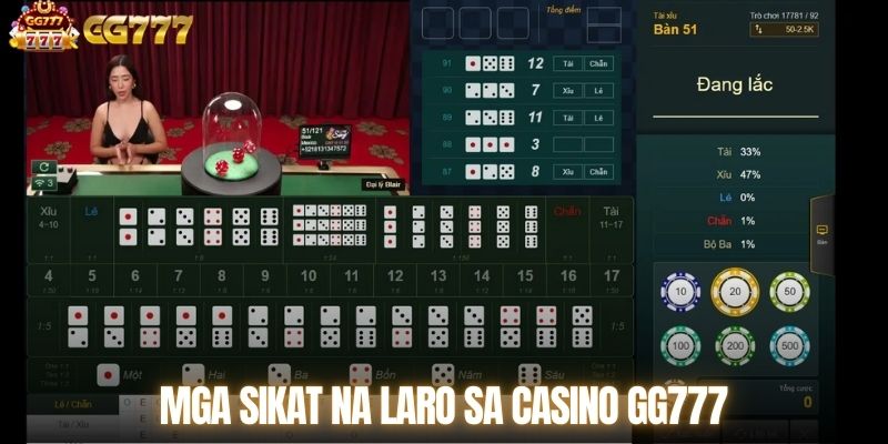 Mga Sikat na laro sa Casino GG777 