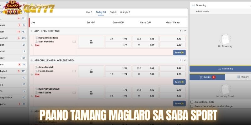 Paano tamang maglaro sa SABA sport